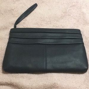 Navy blue wristlet/ clutch